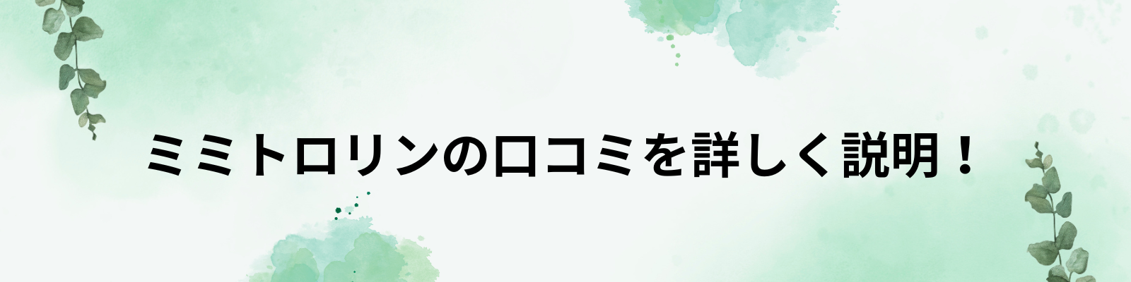 ミミトロリンの口コミを詳しく説明！