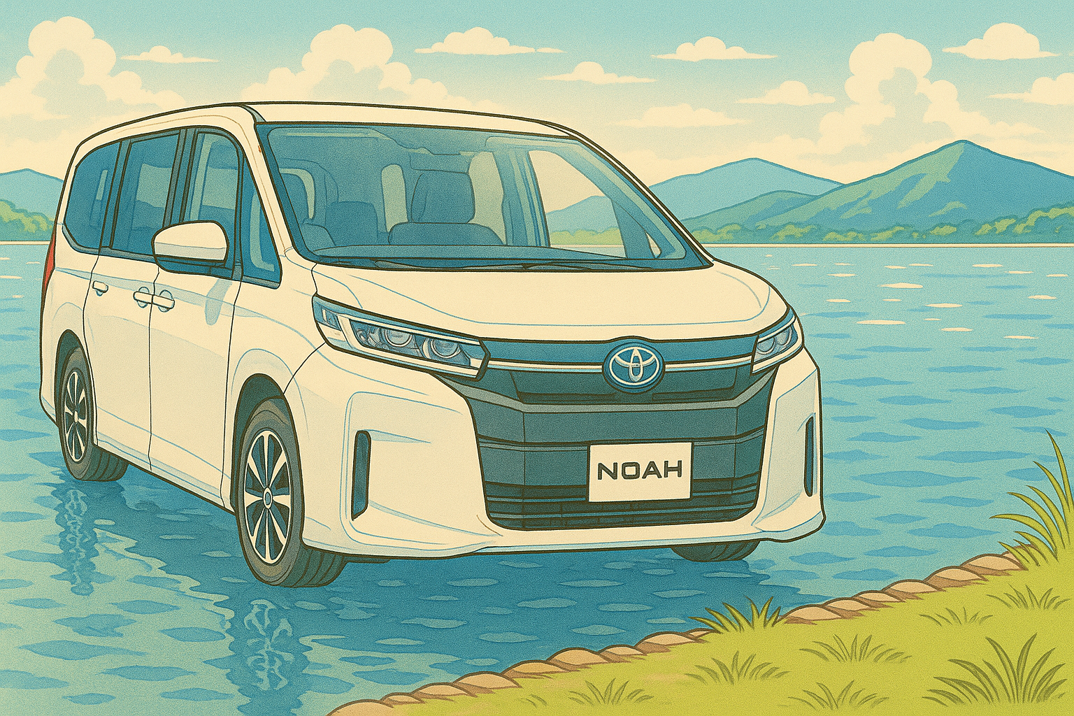 トヨタノア　イラスト画像