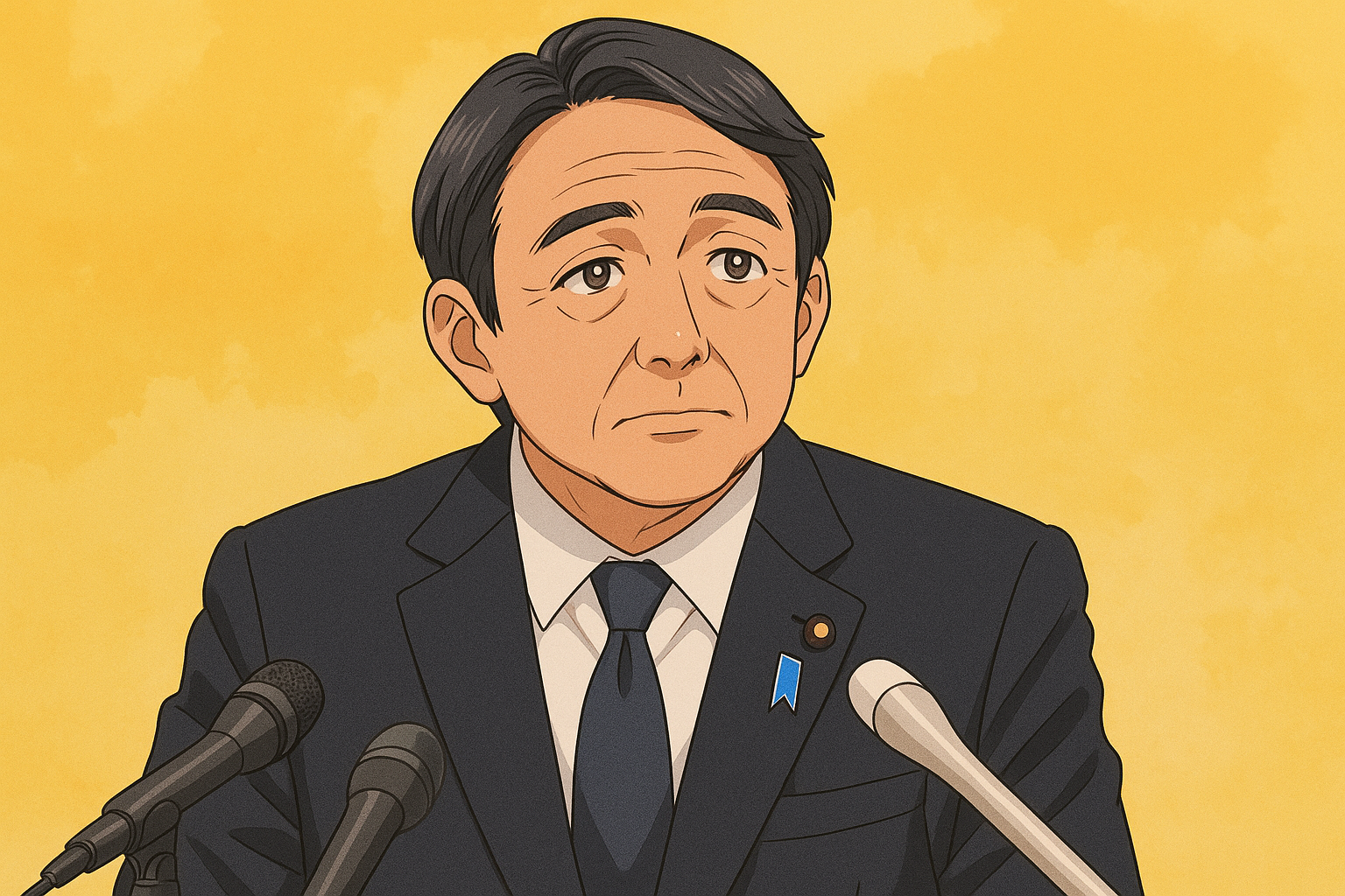 男性の記者会見