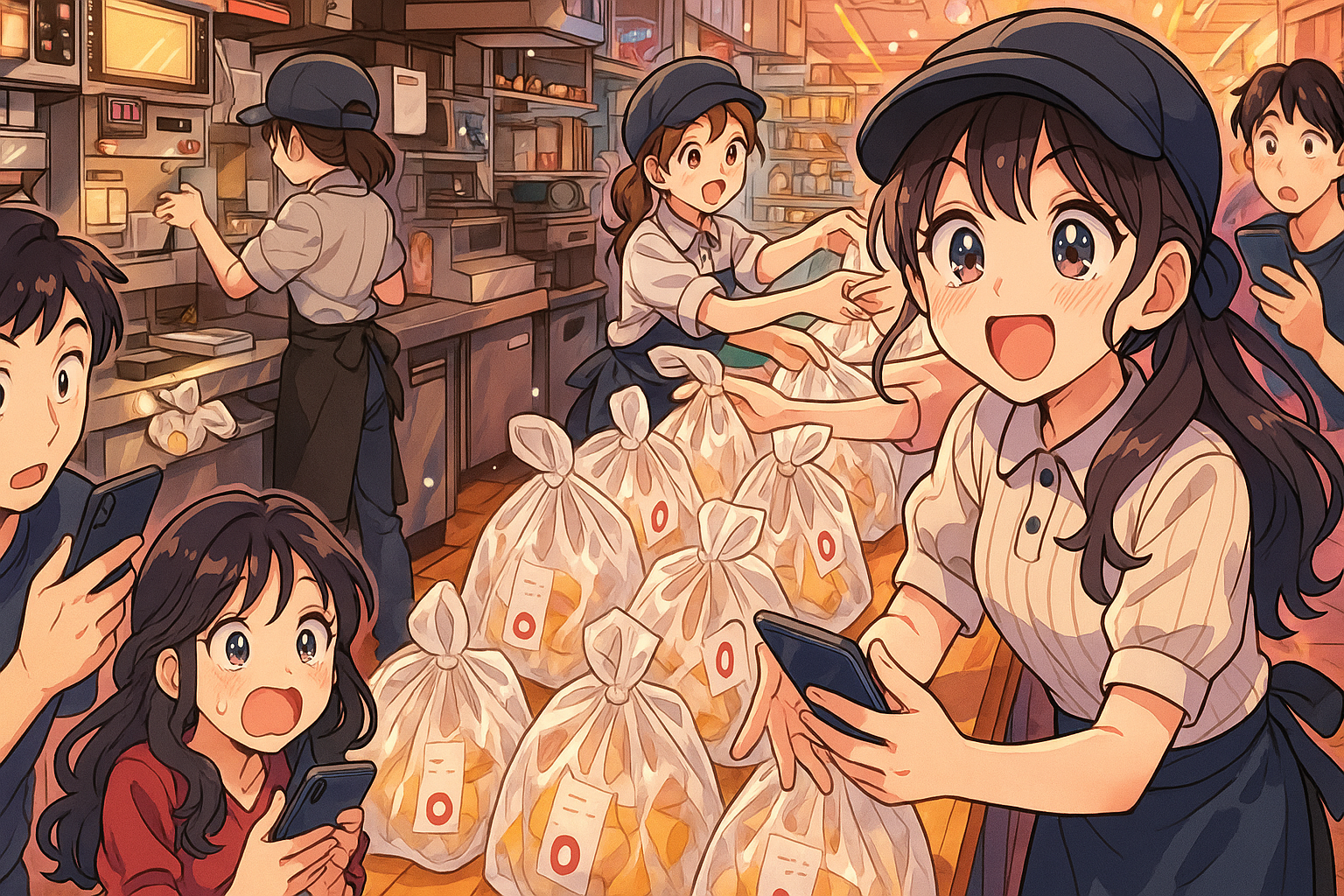 荷物の受け渡し風景