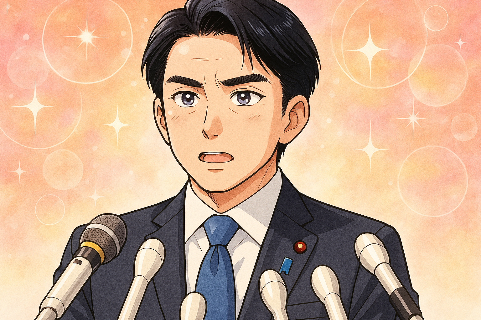 男性の記者会見