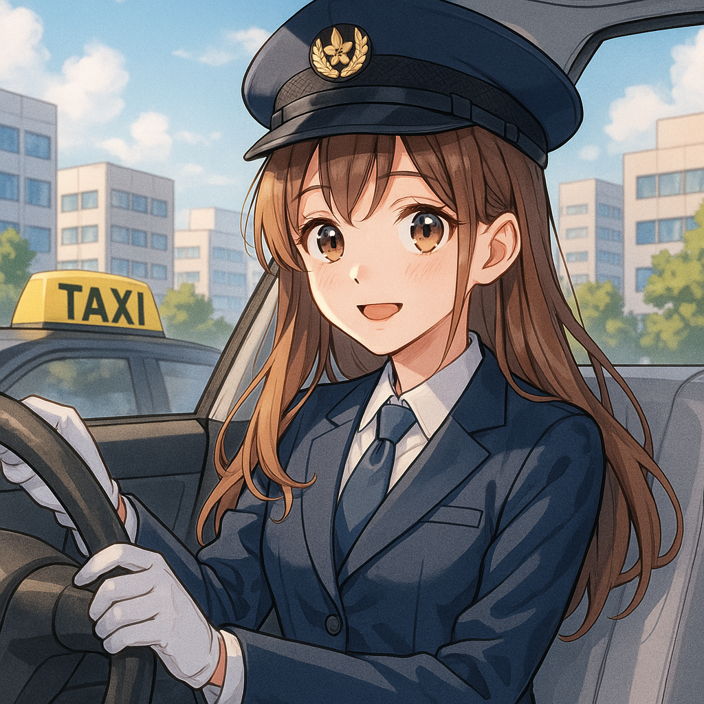 タクシー運転手　イラスト画像