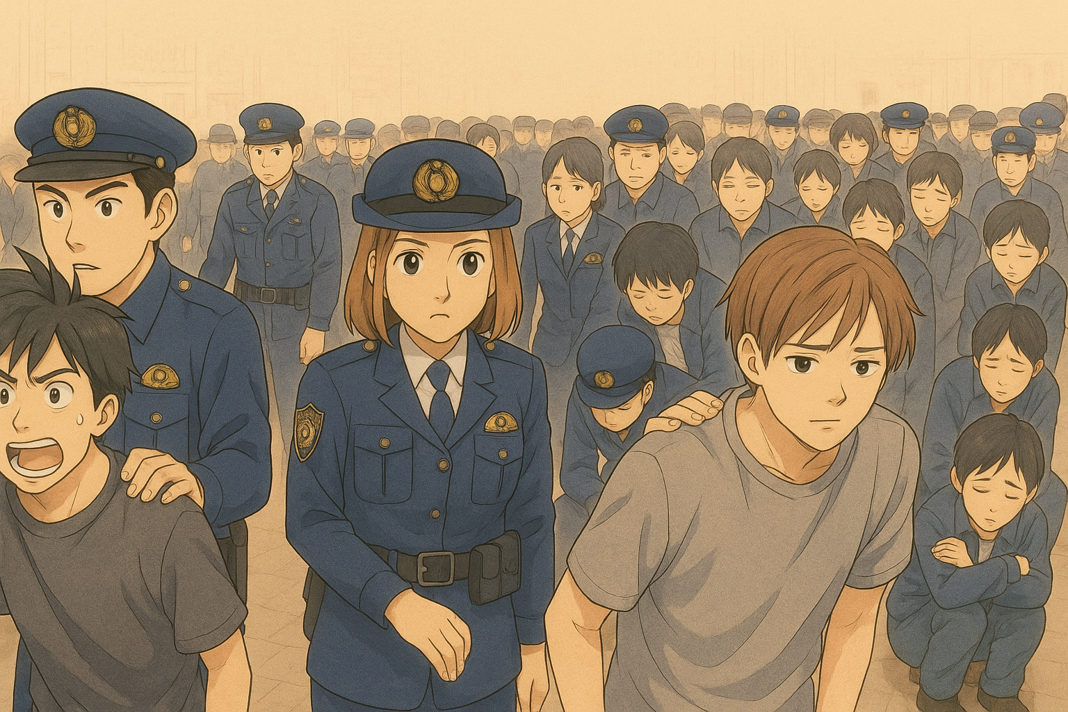 警察に逮捕される