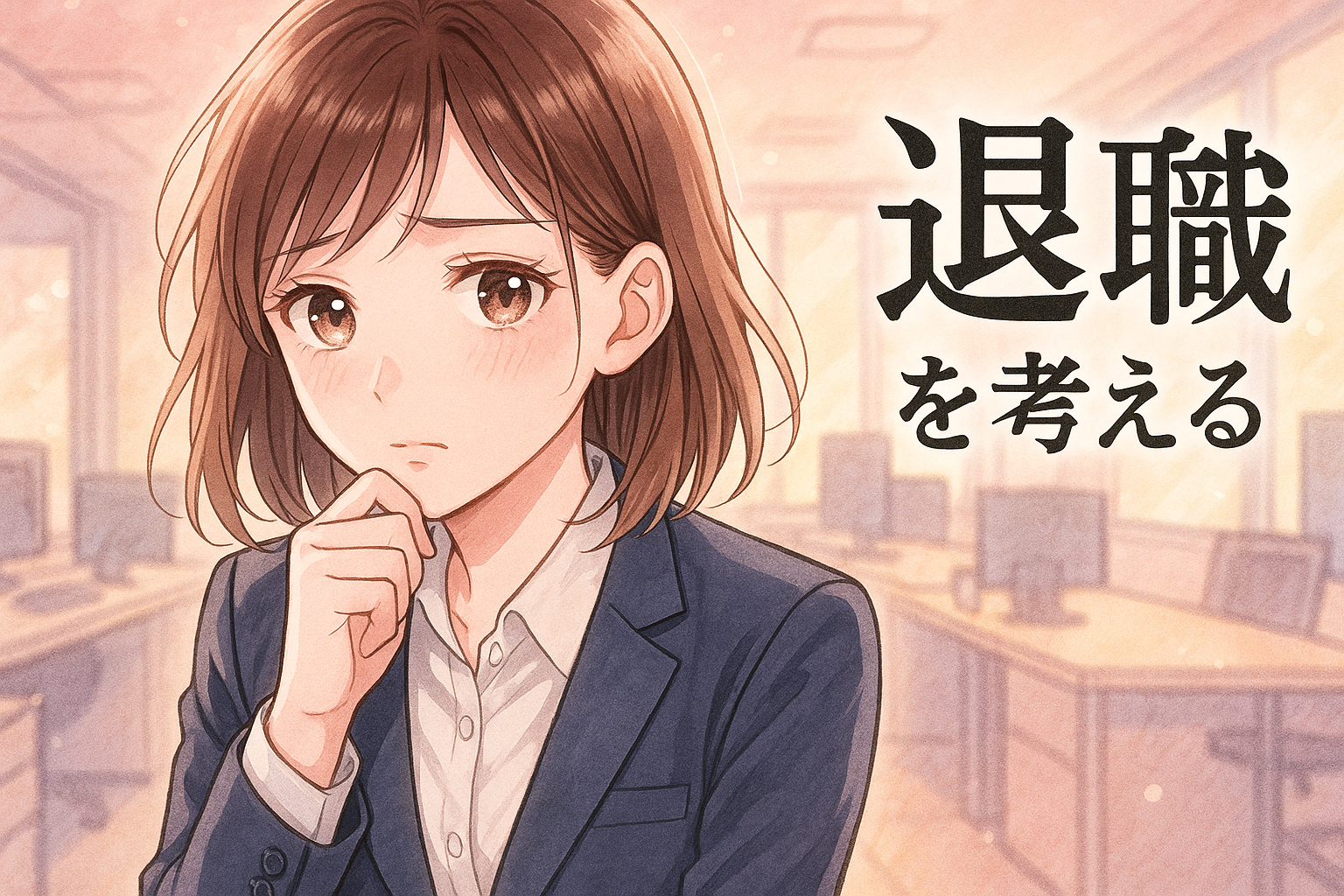 退職を考える女性