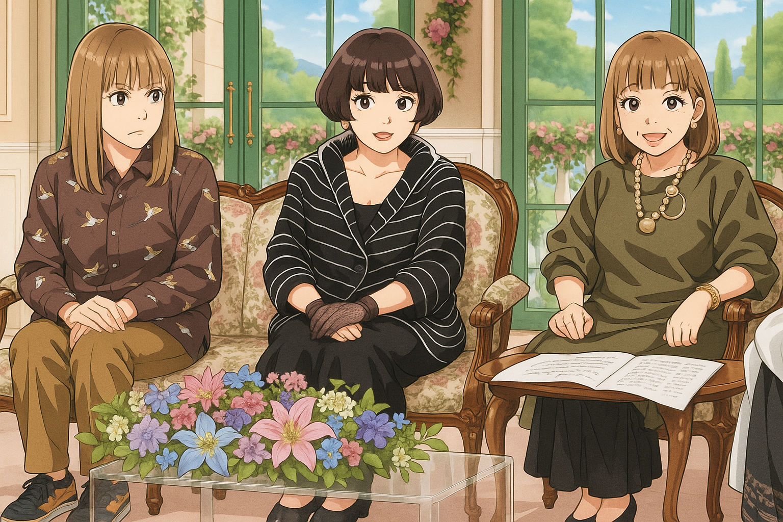 女性3人 イラスト