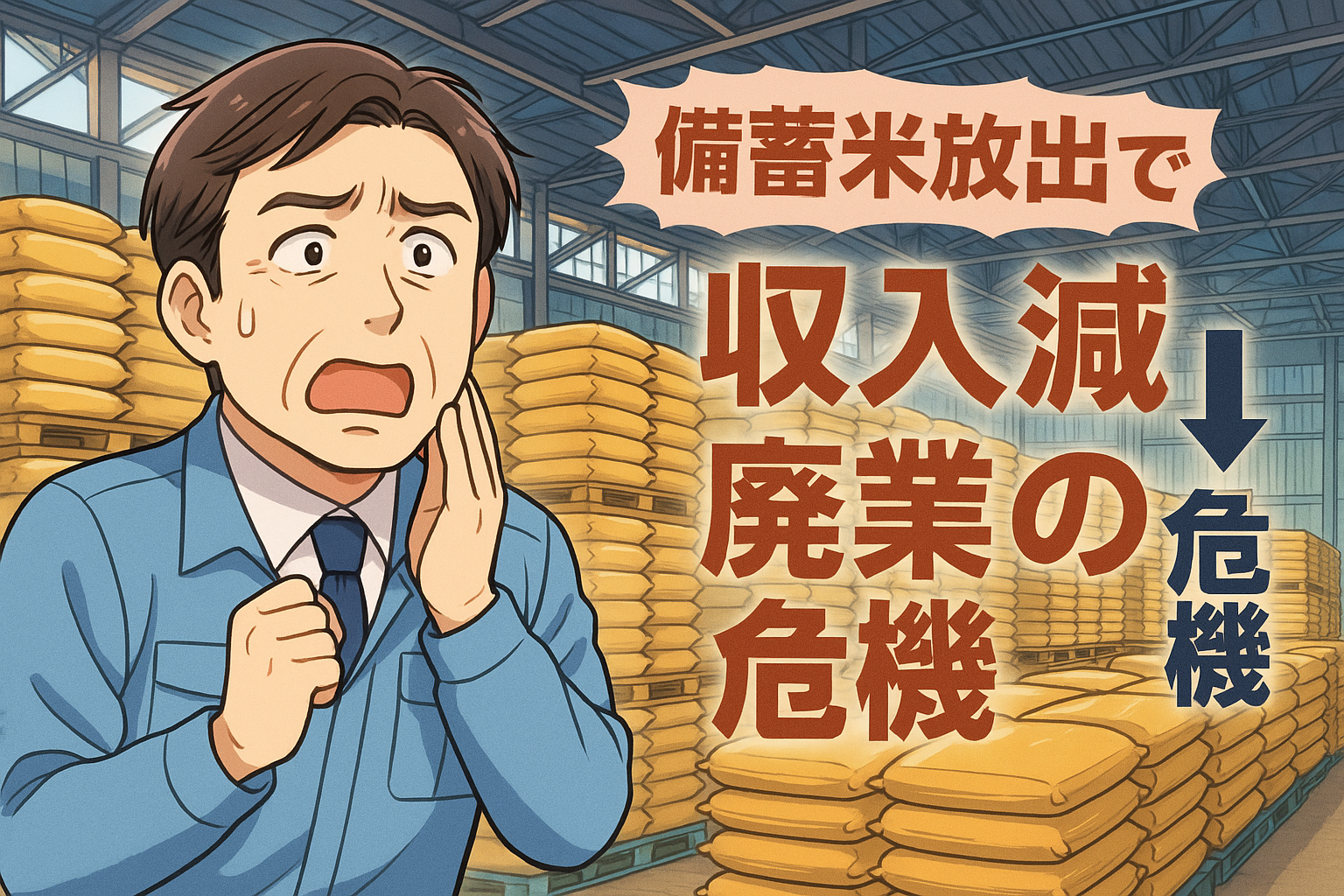 備蓄米放出で倉庫会社が収入減、廃業の危機に