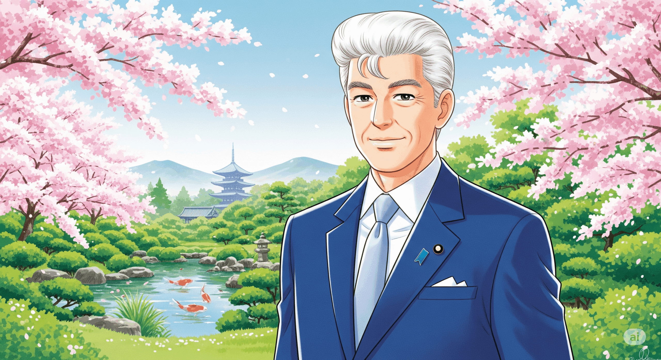 年輩の老人の姿