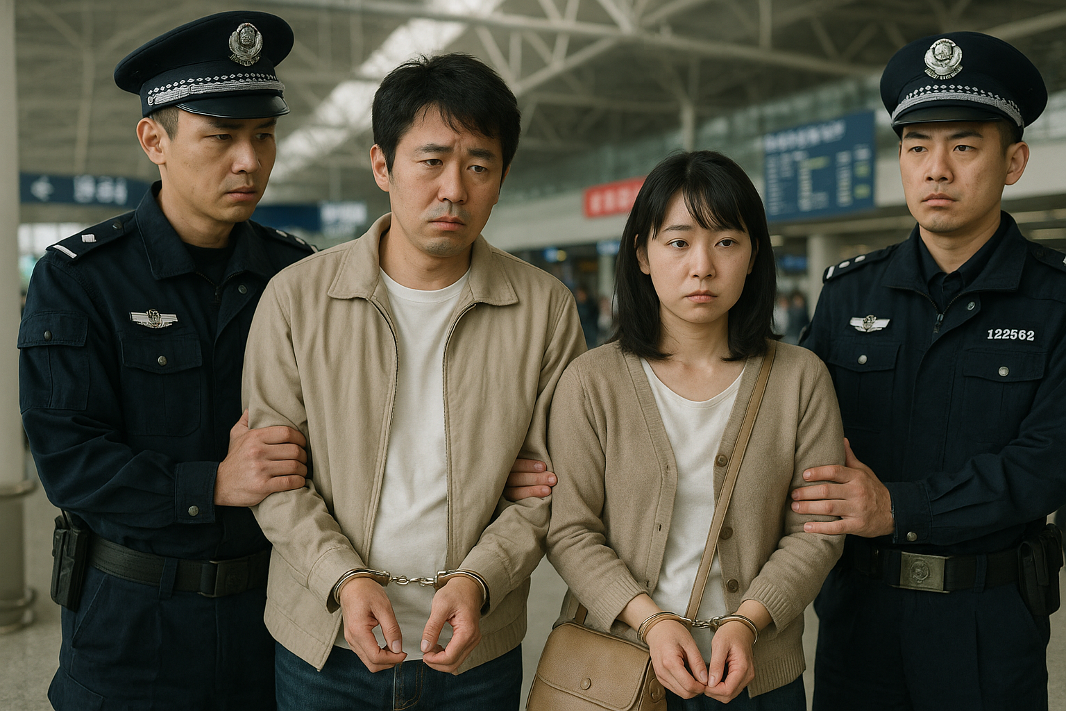 旅行で逮捕される夫婦