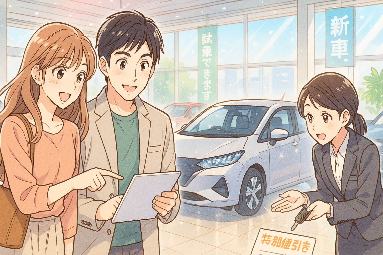 夫婦で車を購入