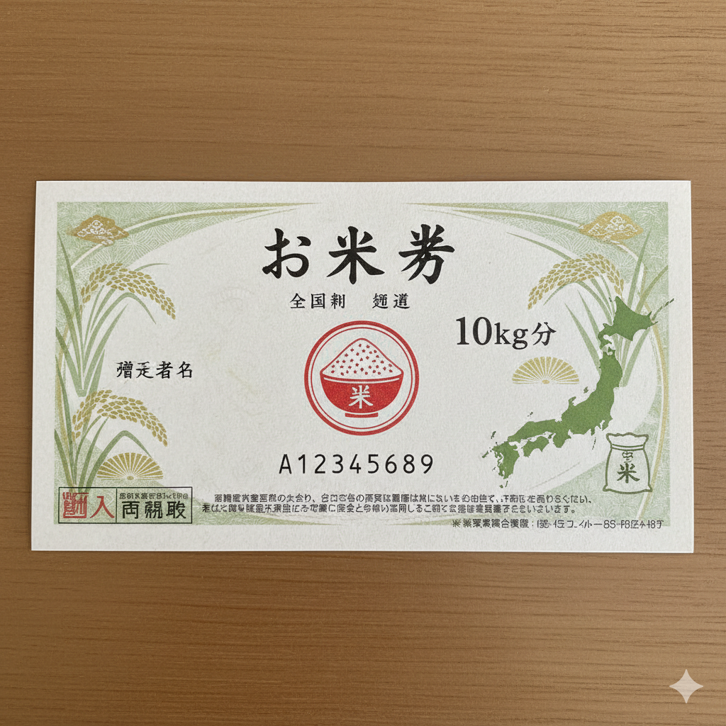 お米券のサンプル
